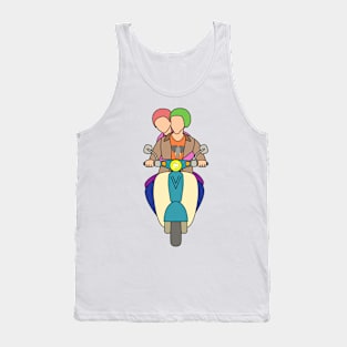 Anonymous couple on a scooter Tank Top